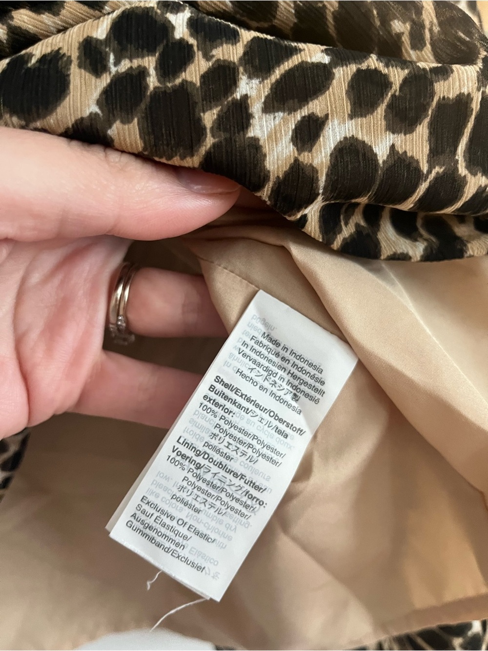 J. Crew Leopard-Print Smocked Neck Blouse - Brown & Black - Picture 4 of 5